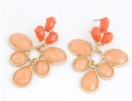 Orange Waterdrop Earrings